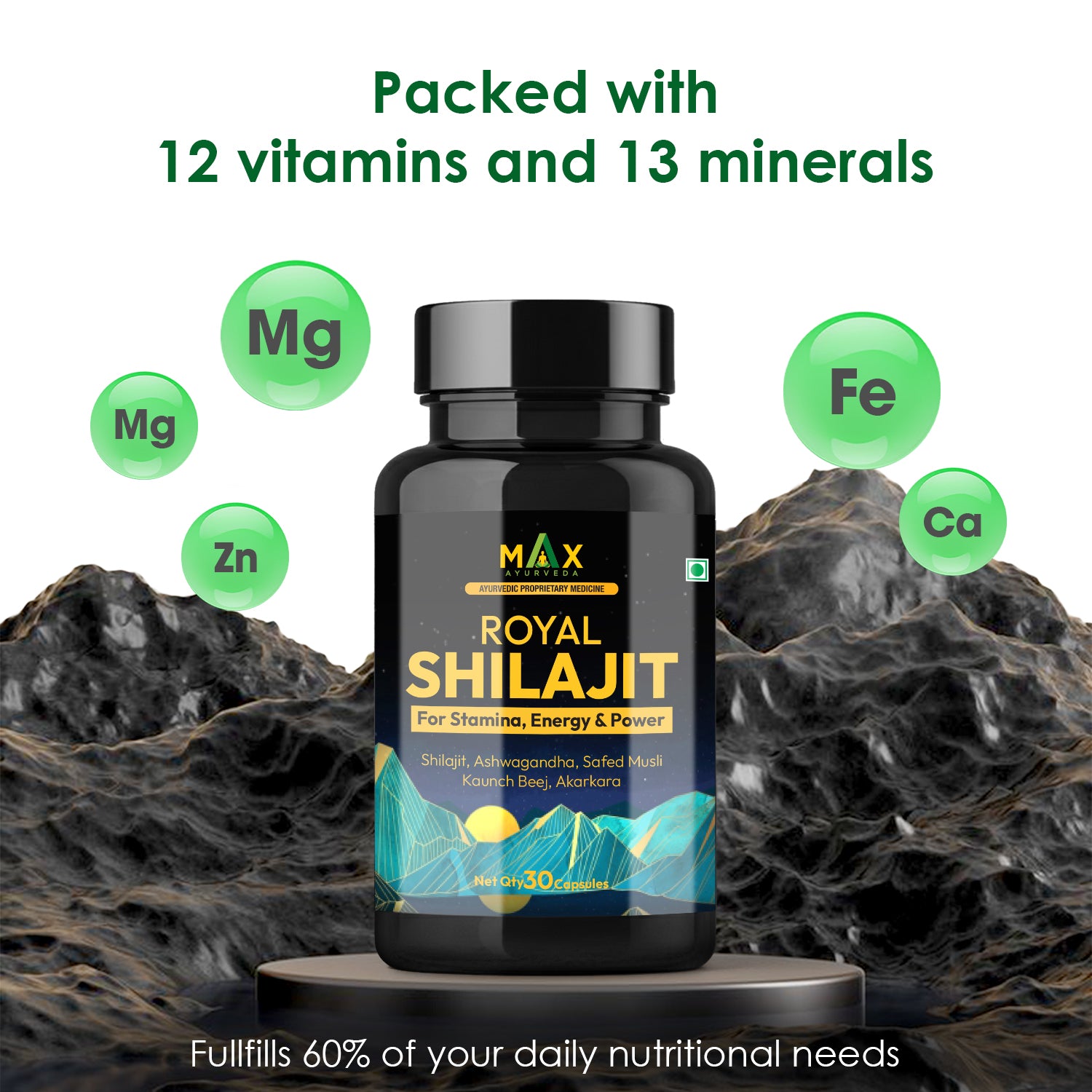 Royal Shilajit with Gold Bhasam and Kesar Combo for Power
