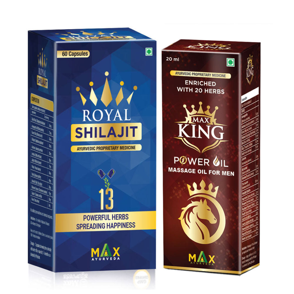 Royal Shilajit with Gold Bhasam and Kesar Combo for Power