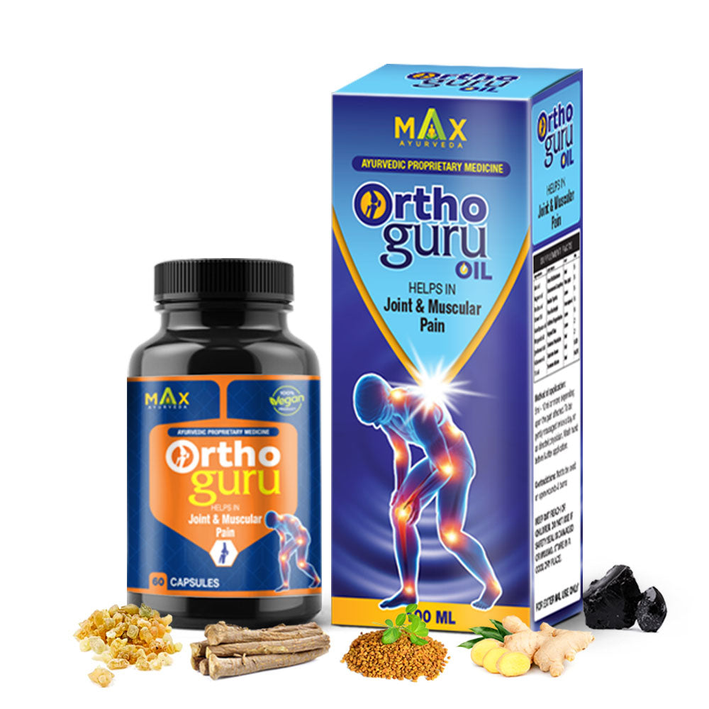 Ortho Guru Oil + capsules - Ayurvedic Joint & Muscular Pain