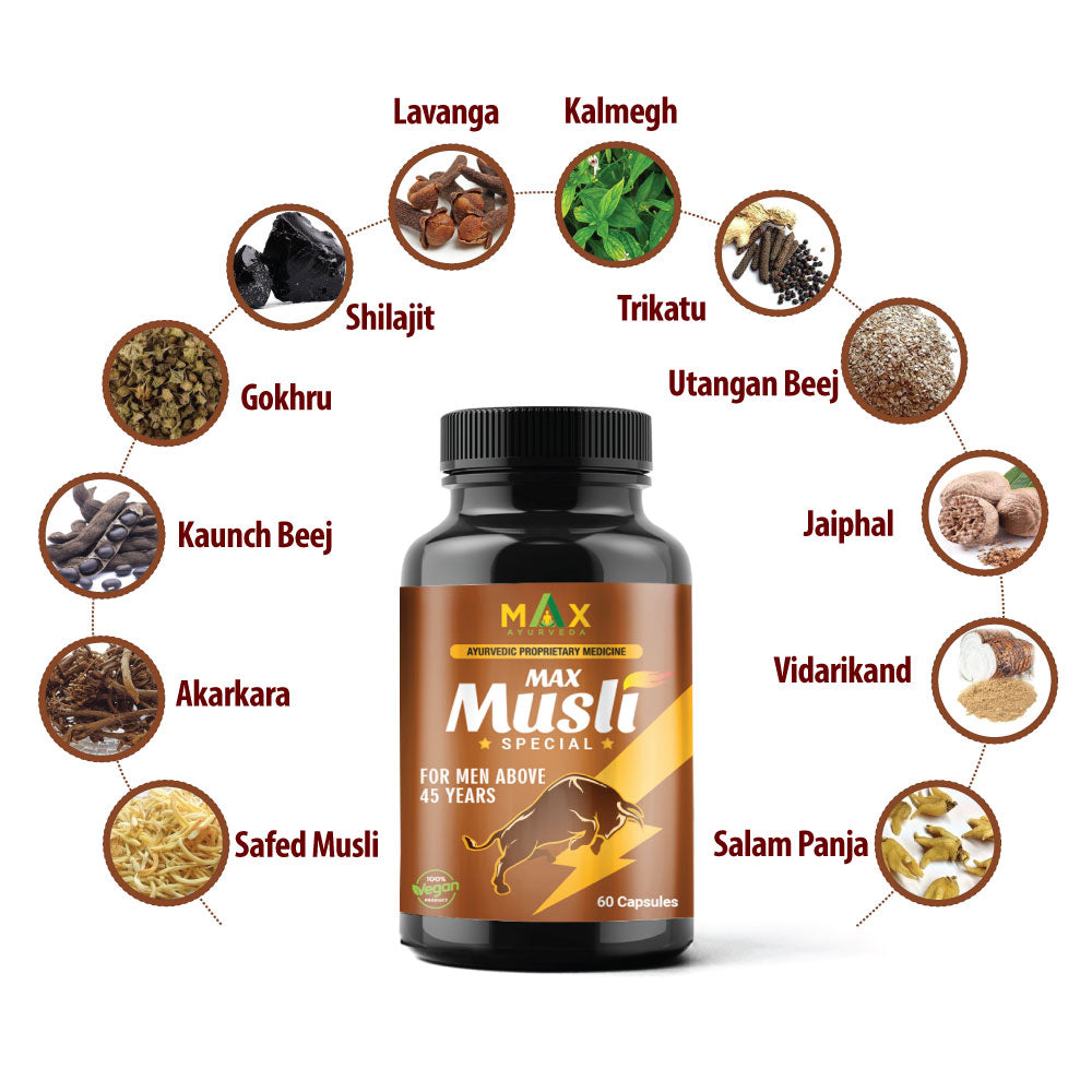 Max Musli Special ( for 45+ Men ) Combo for Stamina